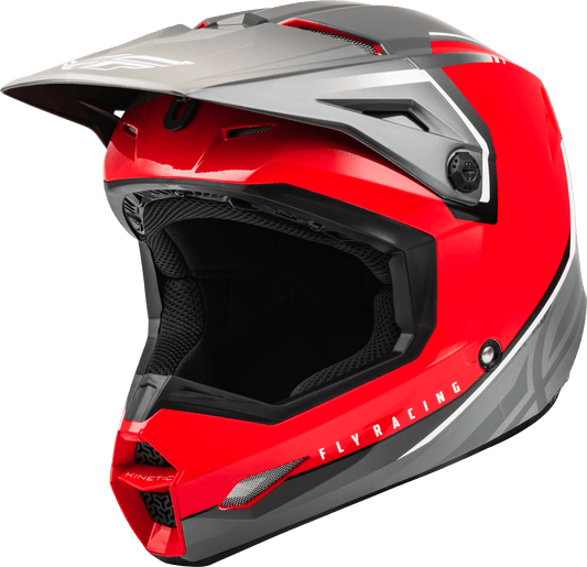 FLY 2023 KINETIC VISION ECE HELMET - RED/GREY MCLEOD ACCESSORIES (P) sold by Cully's Yamaha