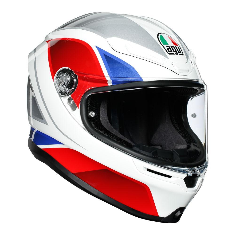 AGV K6 HYPHEN HELMET - WHITE/RED/BLUE G P WHOLESALE sold by Cully's Yamaha
