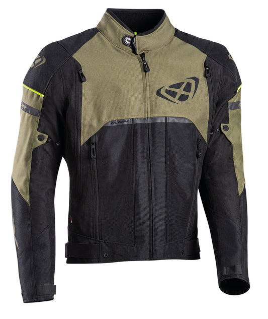 IXON ALL ROAD JACKET - BLACK/KHAKI CASSONS PTY LTD sold by Cully's Yamaha