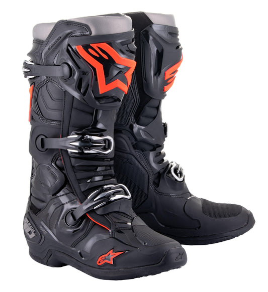 ALPINESTARS 2023 TECH 10 (MY20) BOOTS - BLACK RED FLUO MONZA IMPORTS sold by Cully's Yamaha
