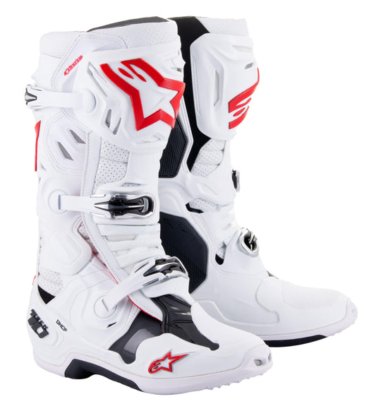 ALPINESTARS 2023 TECH 10 (MY20) SUPERVENTED BOOTS - WHITE BRIGHT RED MONZA IMPORTS sold by Cully's Yamaha