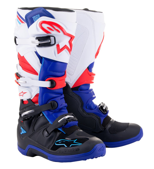 ALPINESTARS 2023 TECH 7 (MY14) BOOTS - BLACK DARKBLUE RED WHITE MONZA IMPORTS sold by Cully's Yamaha