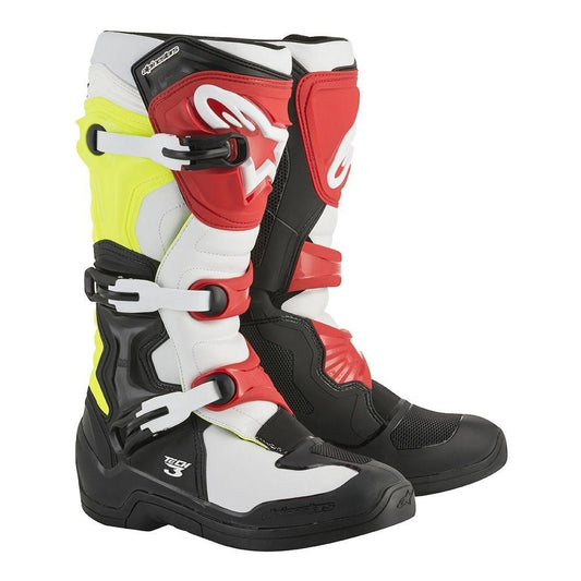 ALPINESTARS TECH 3 BOOTS - BLACK/WHITE/YELLOW/RED MONZA IMPORTS sold by Cully's Yamaha