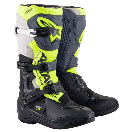 ALPINESTARS 2023 TECH 3 BOOTS - BLACK/GREY/FLUO YELLOW MONZA IMPORTS sold by Cully's Yamaha