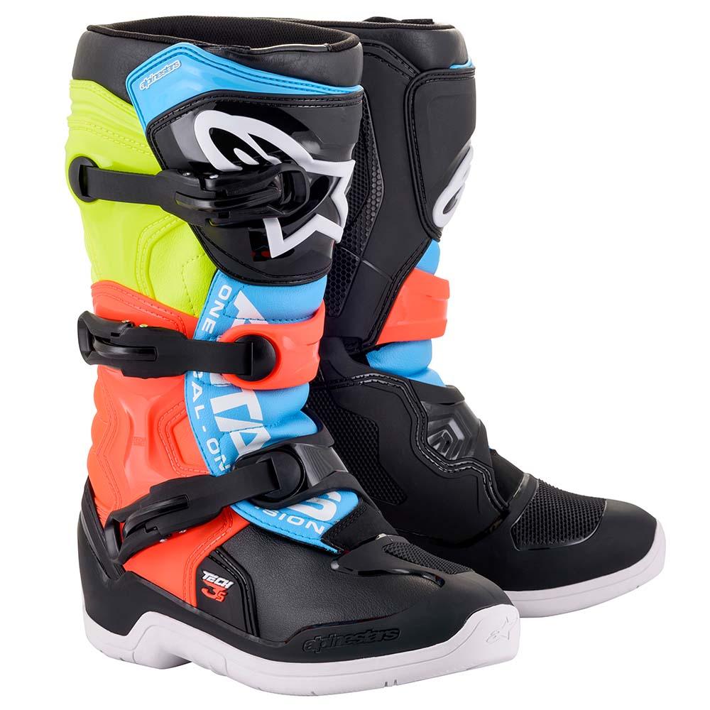 ALPINESTARS TECH 3S V2 YOUTH BOOTS 2022 - BLACK/FLUO YELLOW/FLUO RED MONZA IMPORTS sold by Cully's Yamaha