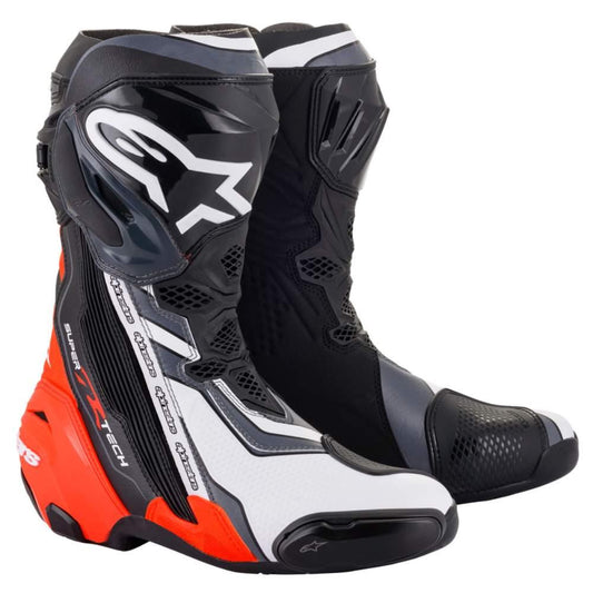 ALPINESTARS SUPERTECH R V2 BOOTS - BLACK/FLUO RED/GREY MONZA IMPORTS sold by Cully's Yamaha