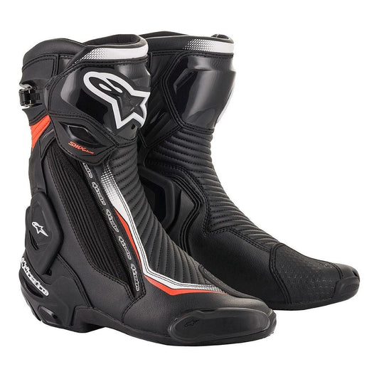 ALPINESTARS SMX PLUS V2 BOOTS - BLACK/WHITE/FLUO RED MONZA IMPORTS sold by Cully's Yamaha