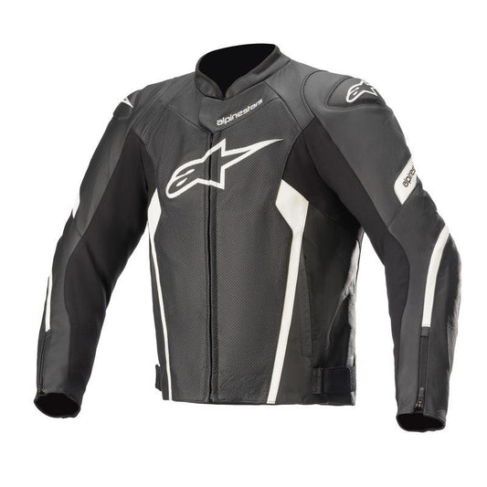 ALPINESTARS FASTER V2 AIRFLOW LEATHER JACKET - BLACK/WHITE MONZA IMPORTS sold by Cully's Yamaha