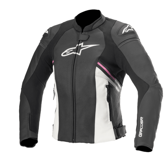 ALPINESTARS STELLA GP PLUS R V3 AIR LEATHER JACKET - BLACK/WHITE/FUCHSIA MONZA IMPORTS sold by Cully's Yamaha