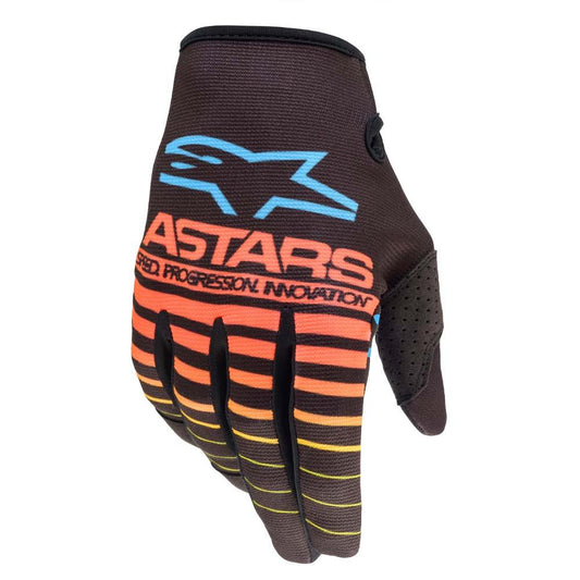 ALPINESTARS RADAR GLOVES 2022 - BLACK/FLUO YELLOW/CORAL MONZA IMPORTS sold by Cully's Yamaha