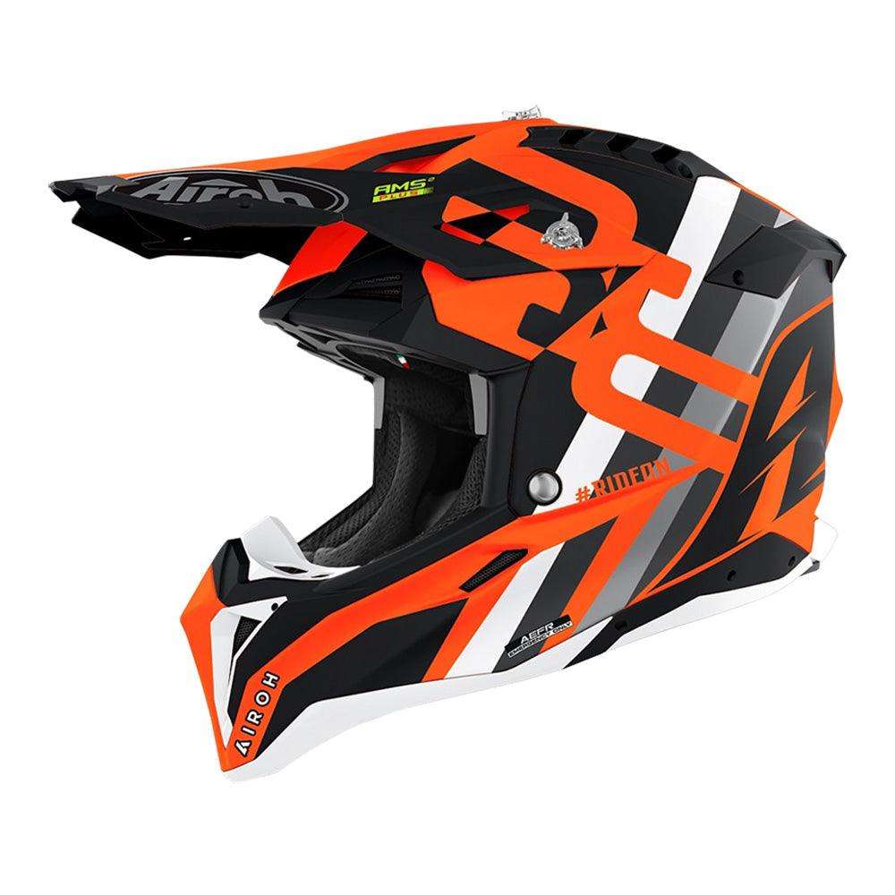 AIROH AVIATOR 3 HELMET - 'RAINBOW' ORANGE MATT MOTO NATIONAL ACCESSORIES PTY sold by Cully's Yamaha
