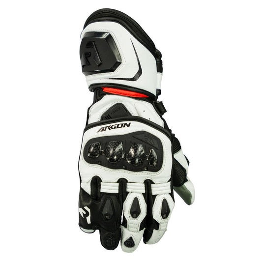 ARGON MISSION GLOVES - WHITE/RED MCLEOD ACCESSORIES (P) sold by Cully's Yamaha