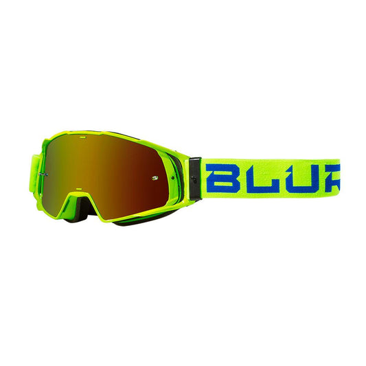 BLUR B-20 FLAT 2020 GOGGLE - HIVZ/BLUE (RADIANT RED) CASSONS PTY LTD sold by Cully's Yamaha