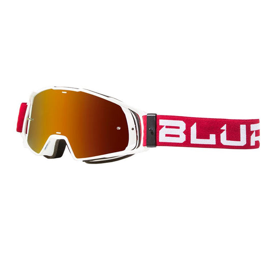 BLUR B-20 FLAT 2020 GOGGLE - RUBY RED/WHITE (RADIANT RED) CASSONS PTY LTD sold by Cully's Yamaha