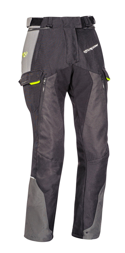 IXON BALDER LADY PANTS - BLACK/GREY/BRIGHT YELLOW CASSONS PTY LTD sold by Cully's Yamaha