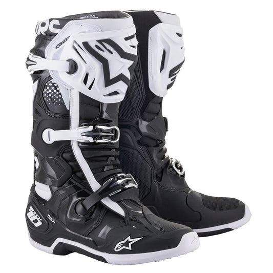 ALPINESTARS TECH 10 (MY20) BOOTS - BLACK/WHITE MONZA IMPORTS sold by Cully's Yamaha