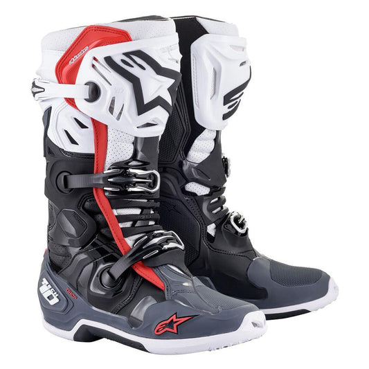 ALPINESTARS TECH 10 (MY20) BOOTS - SUPERVENTED BLACK/WHITE/GREY/RED MONZA IMPORTS sold by Cully's Yamaha