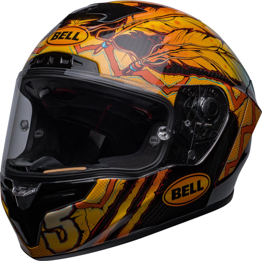 BELL RACESTAR DLX DUNE LE HELMET - MATT GLOSS GOLD/BLACK CASSONS PTY LTD sold by Cully's Yamaha