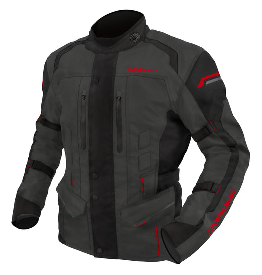 DRIRIDER COMPASS 4 JACKET - GREY/BLACK/RED MCLEOD ACCESSORIES (P) sold by Cully's Yamaha