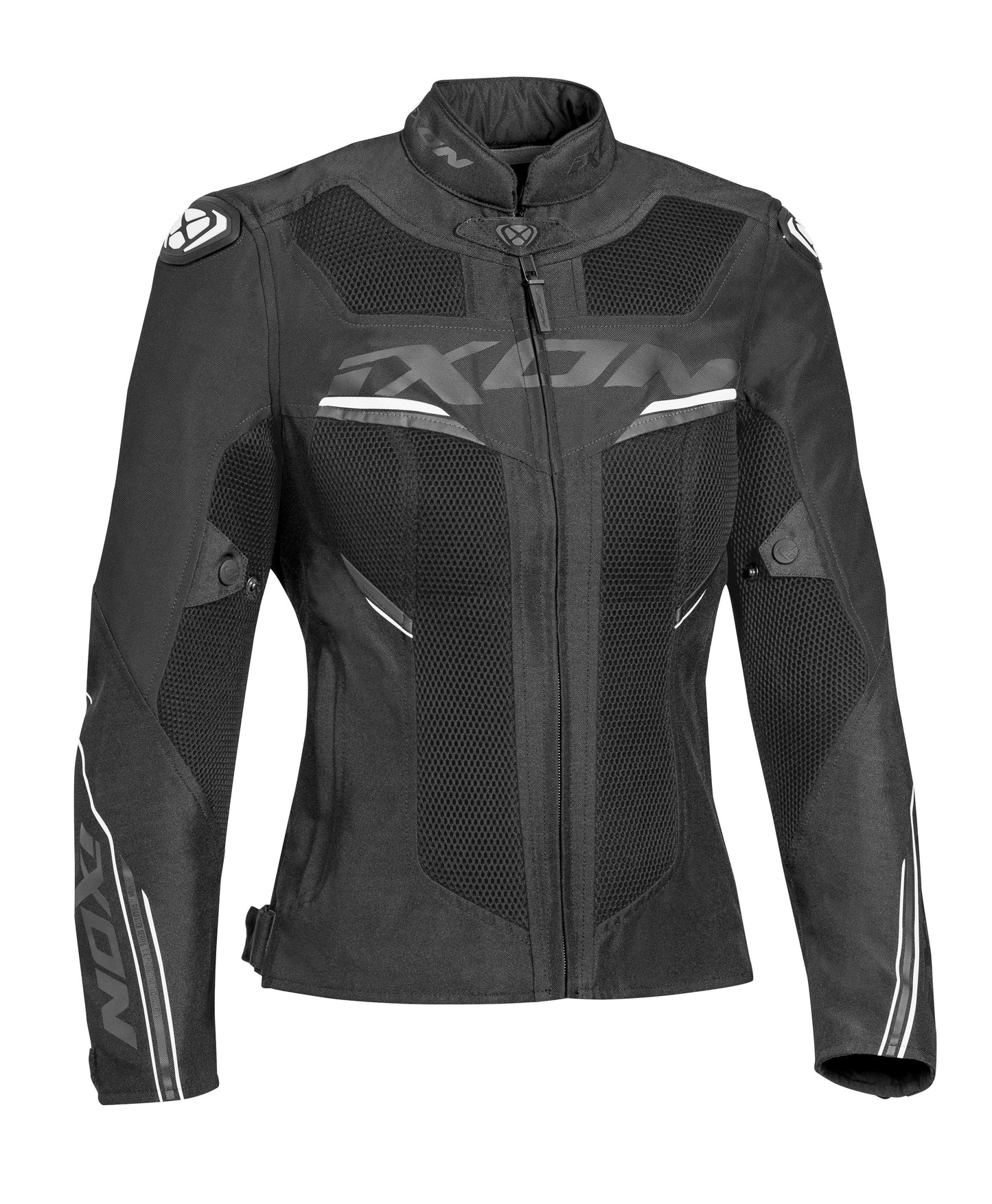 IXON DRACO LADY JACKET - BLACK/WHITE CASSONS PTY LTD sold by Cully's Yamaha