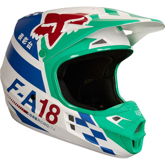 FOX V1 SAYAK YOUTH HELMET - GREEN FOX RACING AUSTRALIA sold by Cully's Yamaha