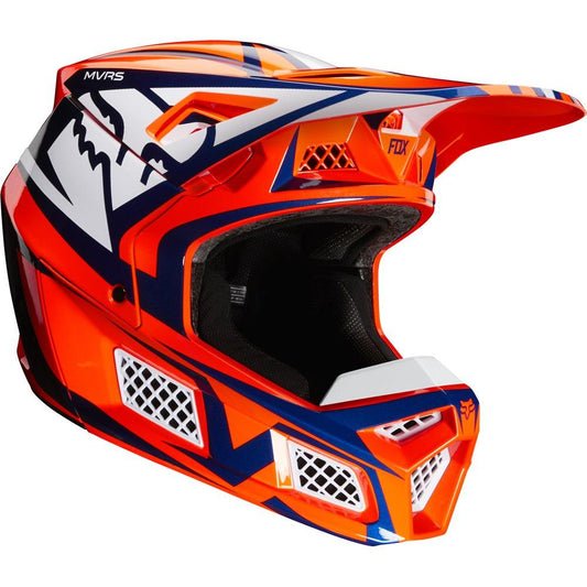 FOX V3 IDOL HELMET - ORANGE/BLUE FOX RACING AUSTRALIA sold by Cully's Yamaha