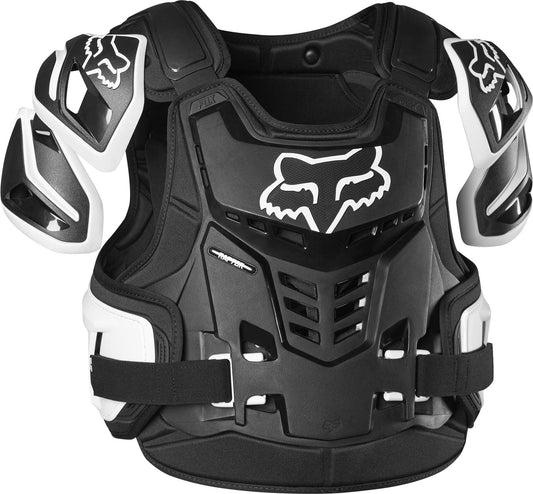FOX 2023 RAPTOR VEST CE CHEST GUARD - BLACK/WHITE FOX RACING AUSTRALIA sold by Cully's Yamaha
