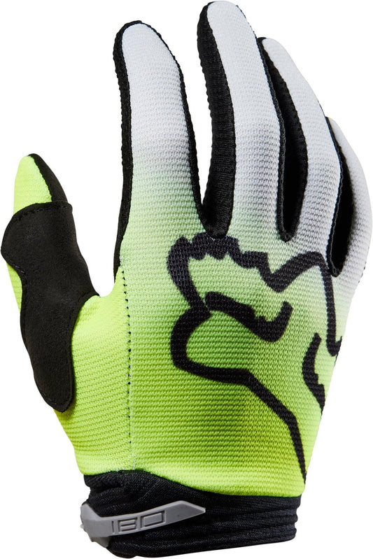 FOX 2023 YOUTH 180 TOXSYK GLOVES - FLUORESCENT YELLOW FOX RACING AUSTRALIA sold by Cully's Yamaha