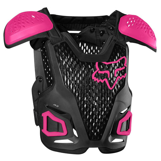 FOX R3 YOUTH BODY ARMOUR - BLACK/PINK FOX RACING AUSTRALIA sold by Cully's Yamaha