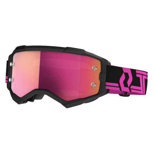 SCOTT 2021 FURY GOGGLE - BLACK/PINK (PINK CHROME) FICEDA ACCESSORIES sold by Cully's Yamaha