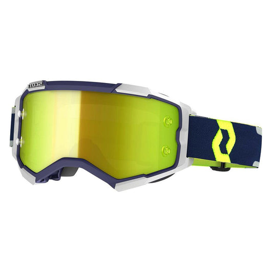 SCOTT 2021 FURY GOGGLE - BLUE/GREY (YELLOW CHROME) FICEDA ACCESSORIES sold by Cully's Yamaha