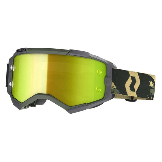 SCOTT 2021 FURY GOGGLE - CAMO KHAKI (YELLOW CHROME) FICEDA ACCESSORIES sold by Cully's Yamaha