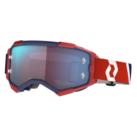 SCOTT 2021 FURY GOGGLE - RED/BLUE (BLUE CHROME) FICEDA ACCESSORIES sold by Cully's Yamaha