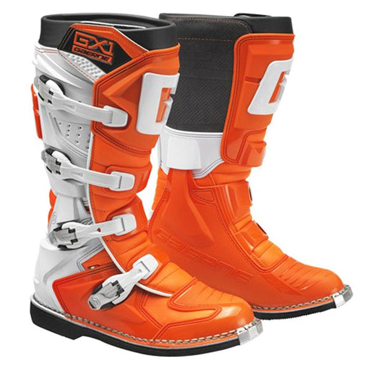 GAERNE GX1 BOOTS - ORANGE/WHITE CASSONS PTY LTD sold by Cully's Yamaha