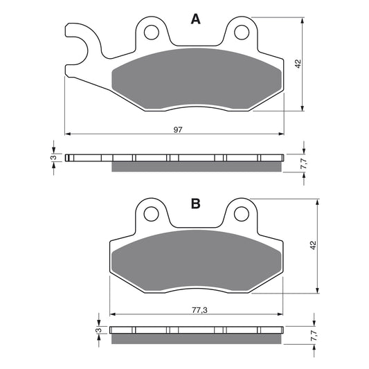 GOLDfren Brake Pads - K5 Off-Road Racing (PBPR46)