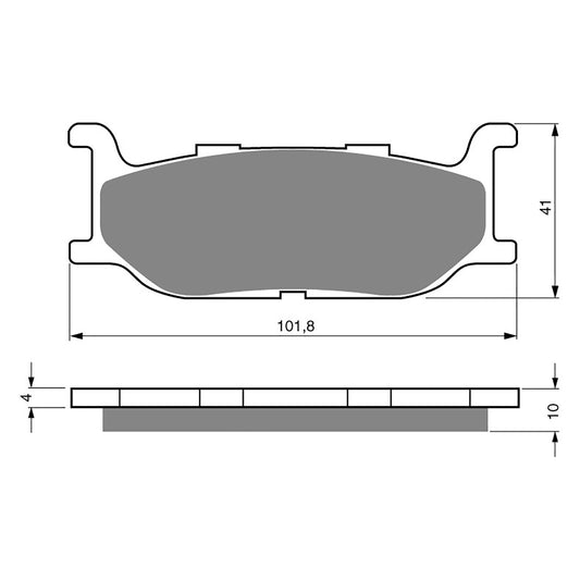 GOLDfren Brake Pads - S3 Sintered Sports (PBPH105)