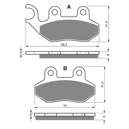 GOLDfren Brake Pads - S3 Sintered Sports (PBPH250)