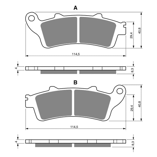 GOLDfren Brake Pads - S3 Sintered Sports (PBPH247)