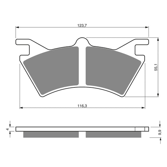 GOLDfren Brake Pads - K5 Off-Road Racing (PBPR286)