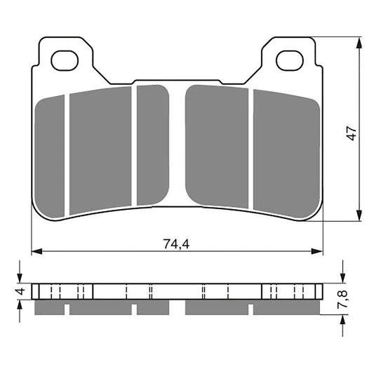 GOLDfren Brake Pads - S3 Sintered Sports (PBPH342)