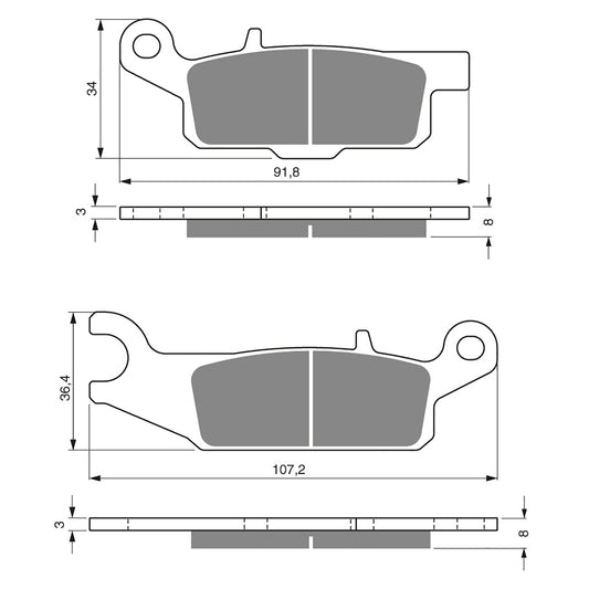 GOLDfren Brake Pads - K5 Off-Road Racing (PBPR386)