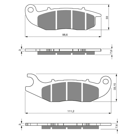 GOLDfren Brake Pads - K5 Off-Road Racing
