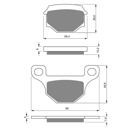 GOLDfren Brake Pads - S3 Sintered Sports (PBP130)