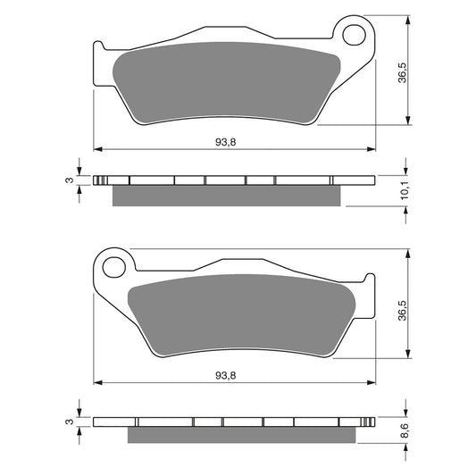 GOLDfren Brake Pads - S3 Sintered Sports (PBPH323)