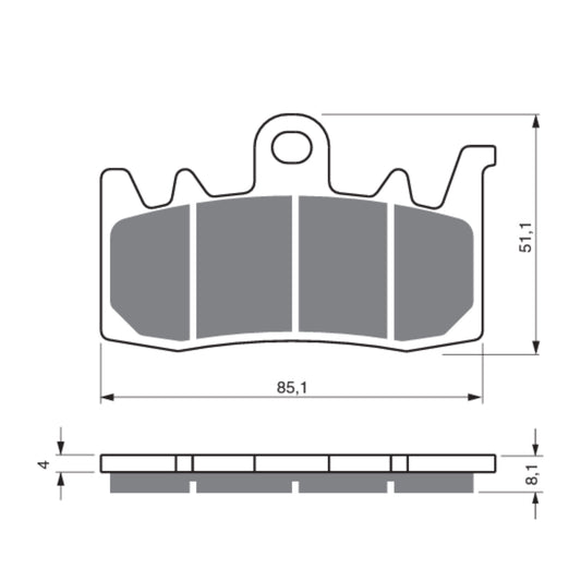 GOLDfren Brake Pads - GPR Sintered Racing