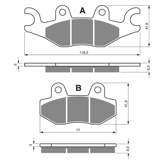 GOLDfren Brake Pads - S3 Sintered Sports