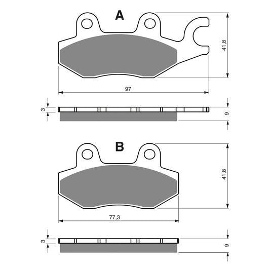 GOLDfren Brake Pads - S3 Sintered Sports (PBPH207)