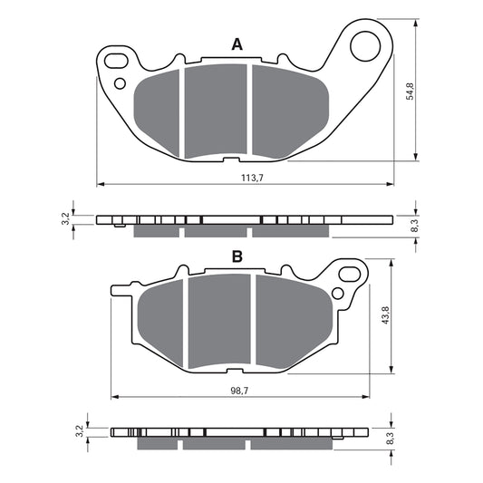 GOLDfren Brake Pads - S3 Sintered Sports (PBP489)