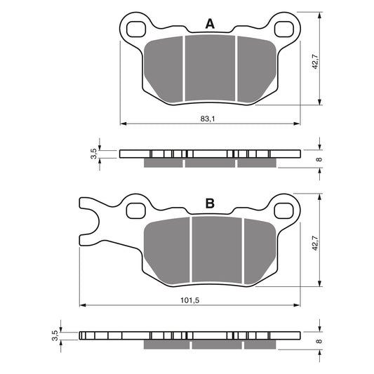 GOLDfren Brake Pads - K5 Off-Road Racing (PBPR510)