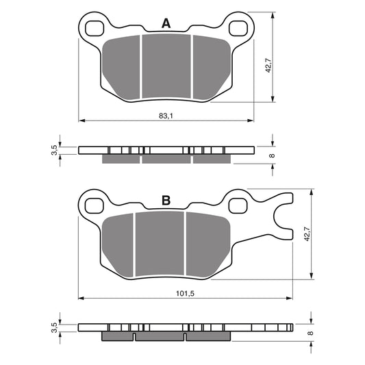 GOLDfren Brake Pads - K1 Sintered Off-Road